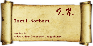 Isztl Norbert névjegykártya