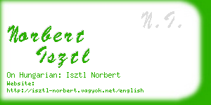 norbert isztl business card